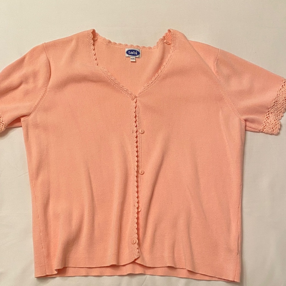 Tabi Peach Button-Up Women's Top